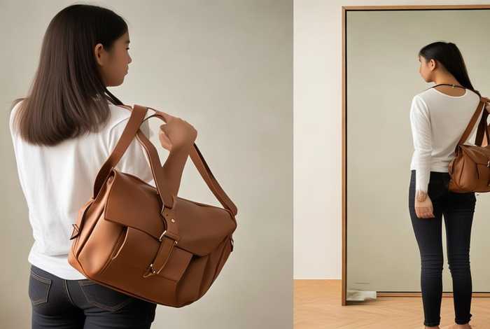 斜挎包正确挎法图解，斜挎包正确挎法图解学生