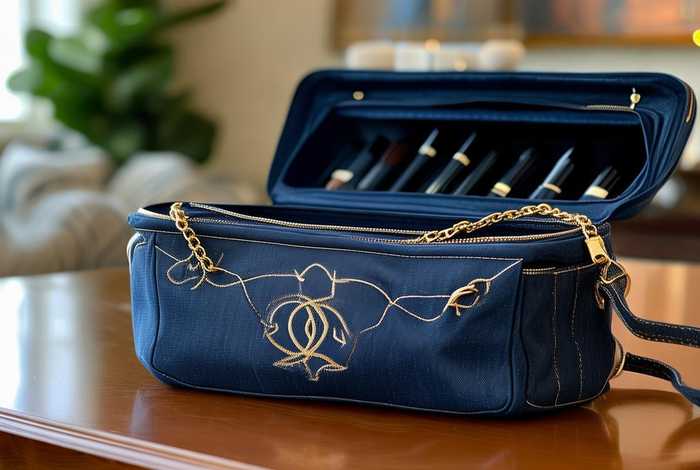 香奈儿牛仔化妆包大号，香奈儿牛仔化妆包大号多大