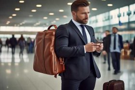 双肩包男商务出差（双肩包男商务出差能穿吗）