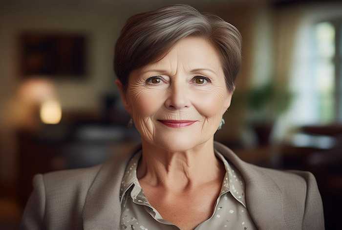 中年女士图片、短发中年女士图片