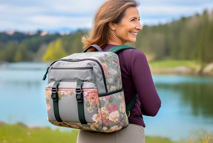 中老年旅行女式花包双肩背包 中老年女式双肩旅游包 中老年旅行女式花包双肩背包 中老年女式双肩旅游包