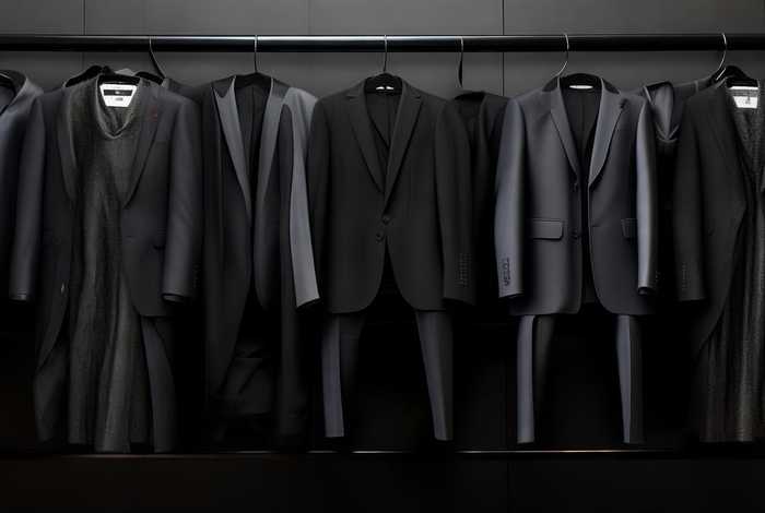 奢侈品牌男装横屏摄影大片黑色系，男装奢侈品牌标志图案大全图片