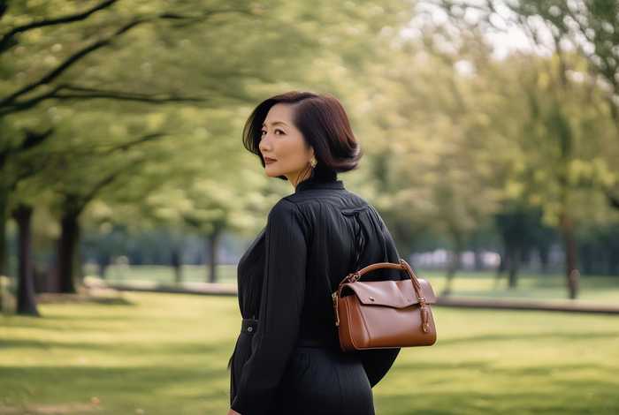 中年女士包包头；中年女士小包包