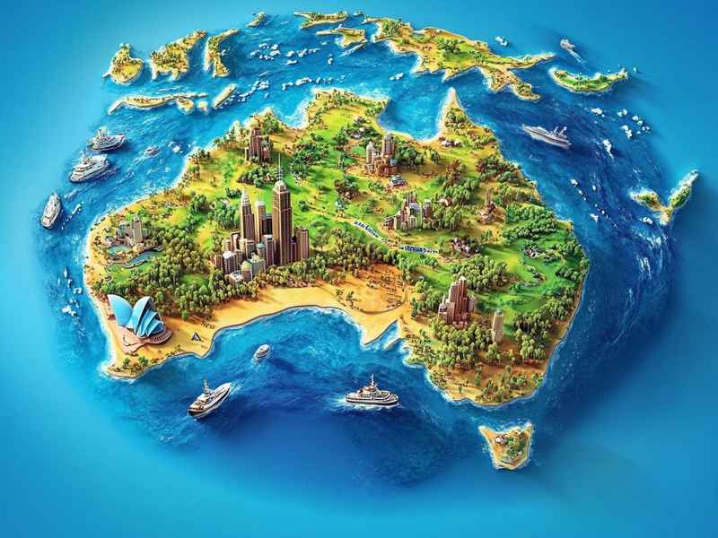 澳大利亚perth地图、澳大利亚地图全图高清版中文版