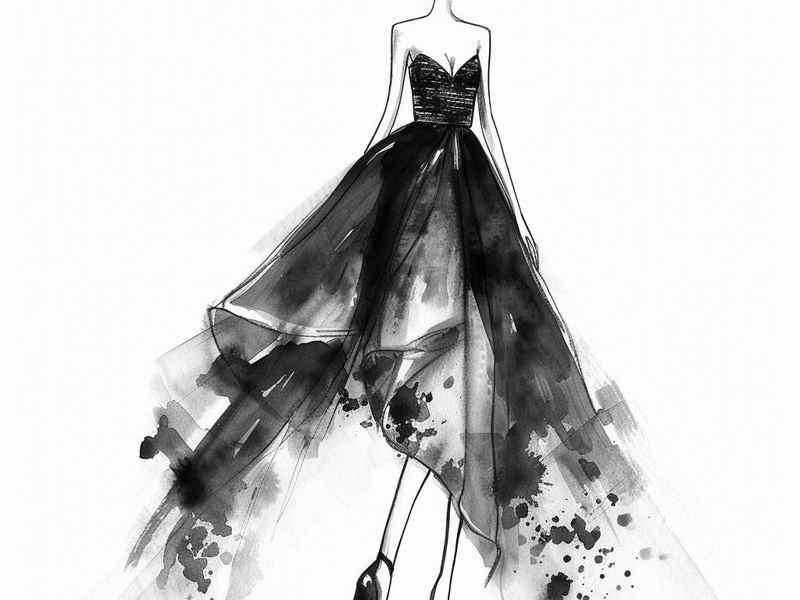 dior礼服设计图（dior礼服图片）