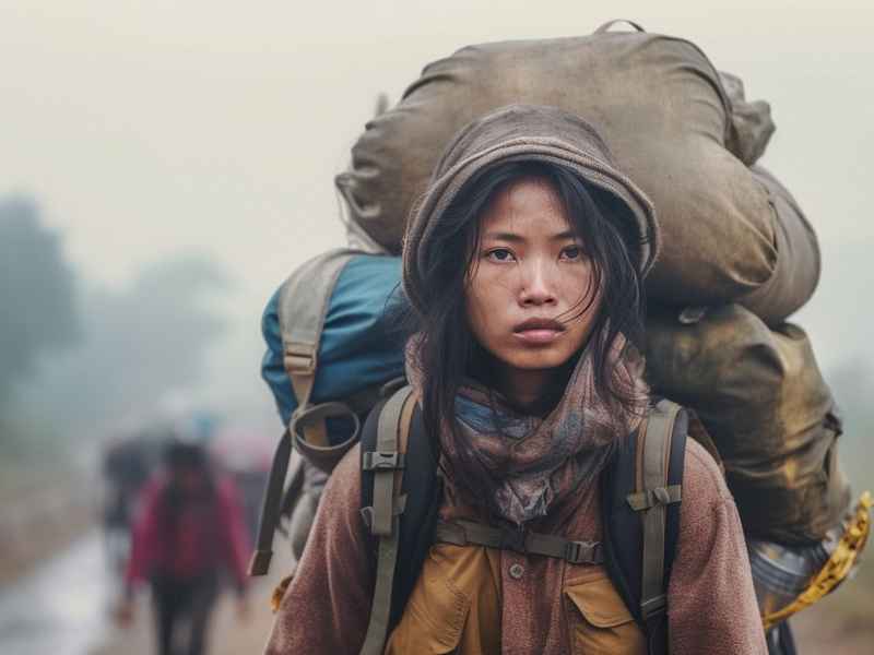 女人背包袱图片、女人背包袱图片高清 女人背包袱图片、女人背包袱图片高清