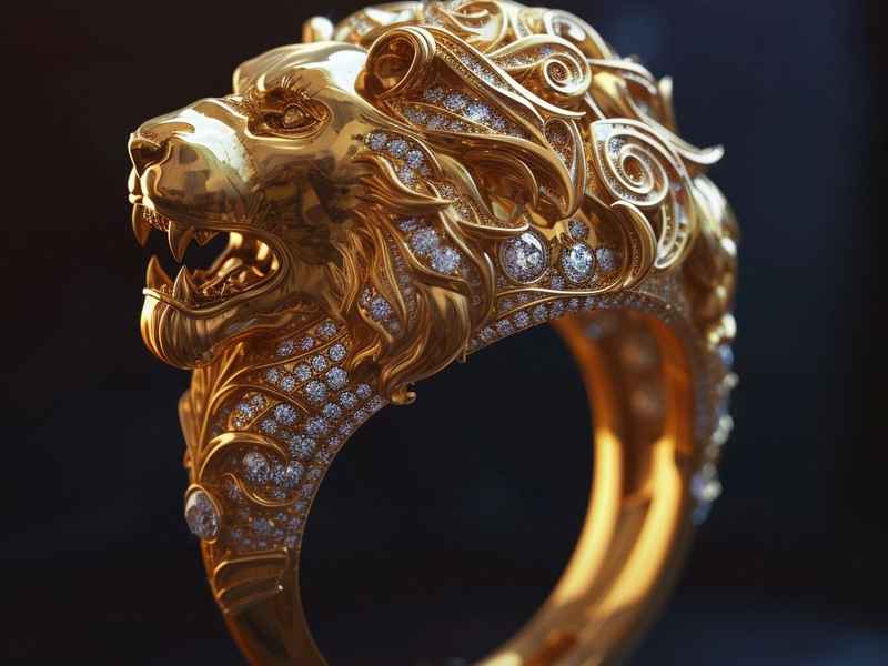 古驰gucci戒指狮子；gucci戒指狮子头