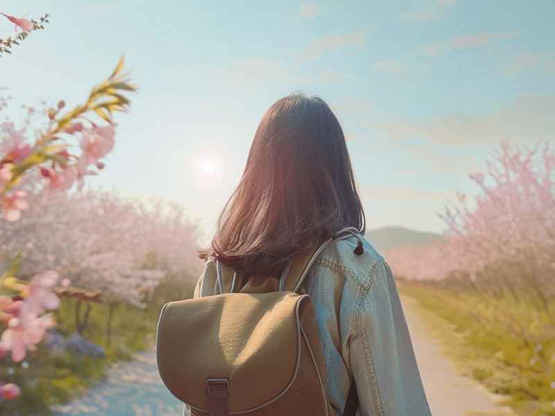 女神背包 女神背影图片 时尚