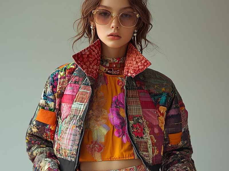 女款时尚国风式短款薄版短绵服 女式短款棉服搭配图片 女款时尚国风式短款薄版短绵服 女式短款棉服搭配图片