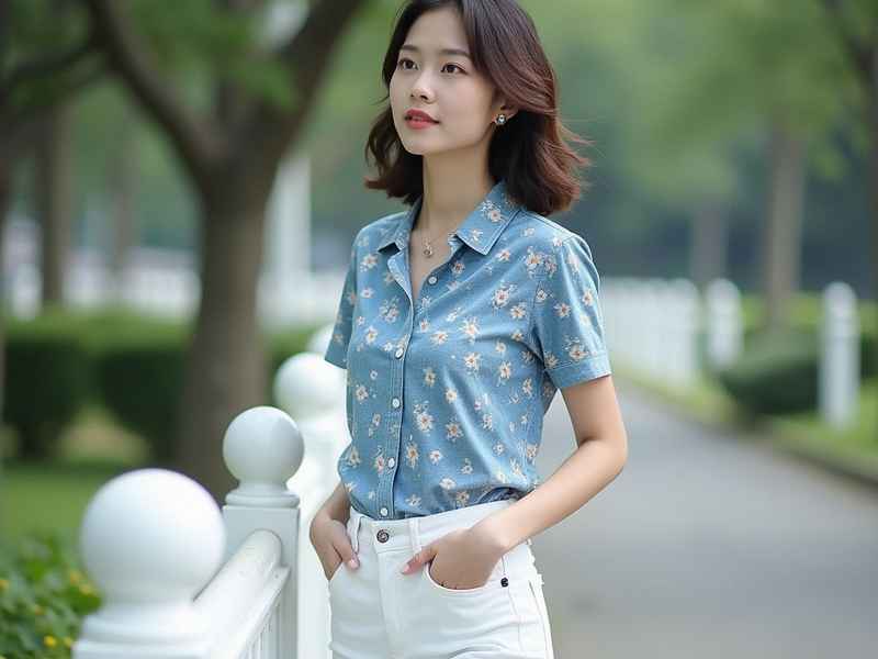 女士短袖衬衣新款洋气，女士短袖衬衣新款洋气图片